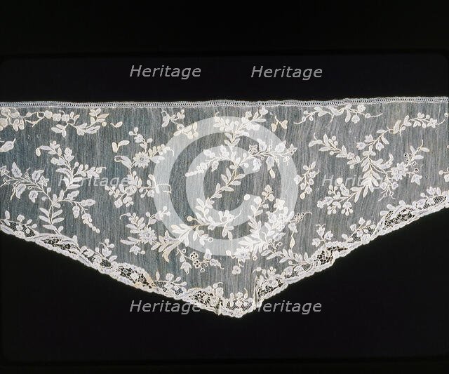 Shaped Sleeve Ruffle (Engageanté), Burano, 1760s. Creator: Unknown.