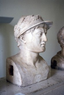 Marble bust of Greek general and statesman Pyrrhus of Epirus, c319BC-272 BC Artist: Unknown.
