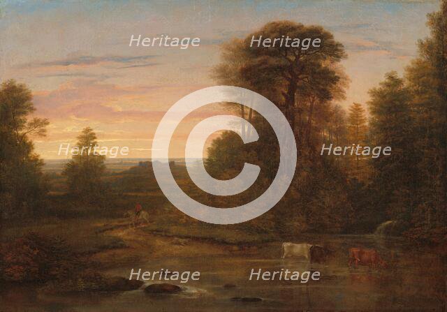A Landscape after Sunset, c. 1819. Creator: Washington Allston.