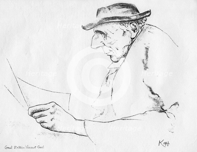 Viscount Cecil, British statesman, 1935. Artist: Edmond Xavier Kapp