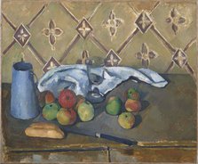 Fruit, Serviette and Milk Jug. Artist: Cézanne, Paul (1839-1906)