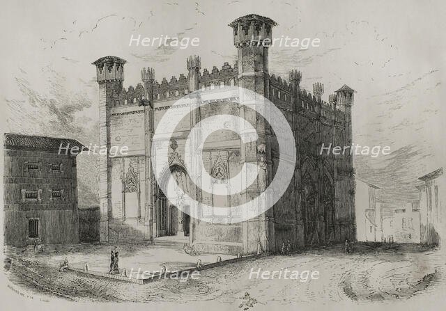 La Lonja or Sa Llotja, (Palma Market), Palma, Majorca, Balearic Islands, 1853. Creator: Antonio Roca Sallent.