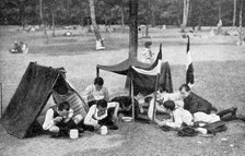 Boys camping, Berlin, Germany, 1922. Artist: Unknown