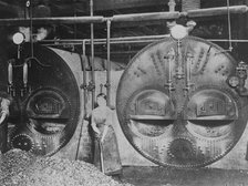 English furnace woman in iron works, between c1915 and 1917. Creator: Bain News Service.
