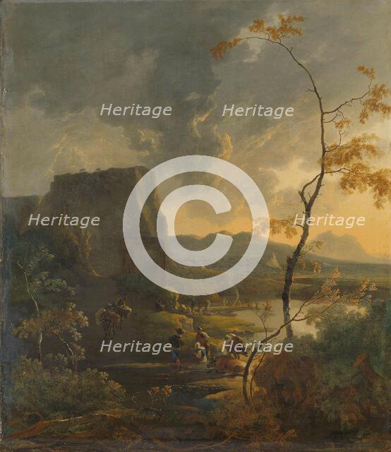 Italian Landscape with Ancient Tempietto, c.1649-c.1673. Creator: Adam Pynacker.