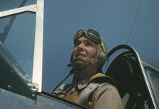 Marine Lieutenant, glider pilot in training at Page Field, Parris Island, S.C., 1942. Creator: Alfred T Palmer.