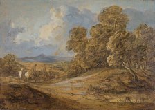 Wooded Landscape With Figures on Horseback, 1785-1788. Creator: Thomas Gainsborough.