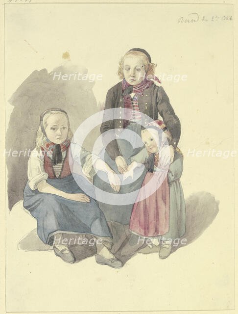 A group of peasant girls, c1830-1872. Creator: Jakob Becker.
