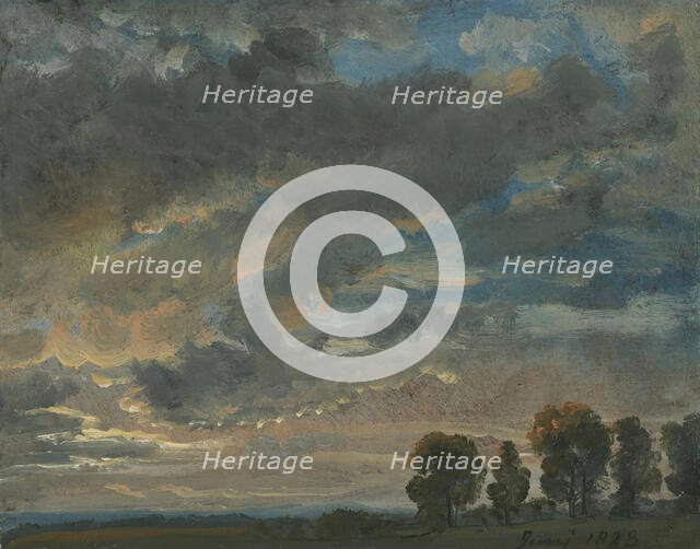 Clouds in the Evening, 1823. Creator: Johan Christian Dahl.