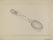 Silver Teaspoon, 1935/1942. Creator: Frank Nelson.