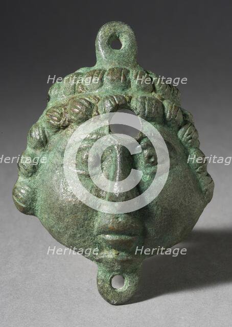 Theater Mask Figurine, Probably Roman Period (100-395 CE) or later. Creator: Unknown.