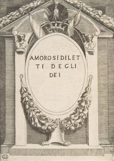 Title page to 'The Loves of the Gods', 1531-60. Creator: Giulio Bonasone.