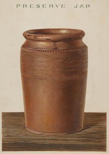 Stoneware Jar, c. 1939. Creator: Philip Smith.