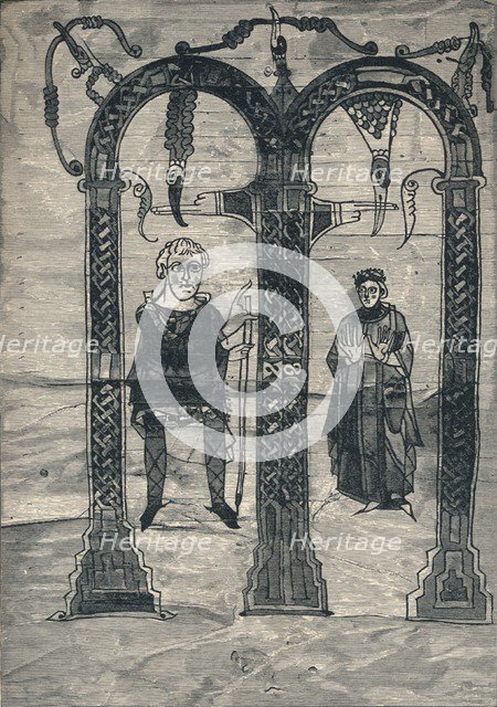 'Charles The Great and His Wife, after the Earliest Portrait', c775, (1907). Artist: Unknown.