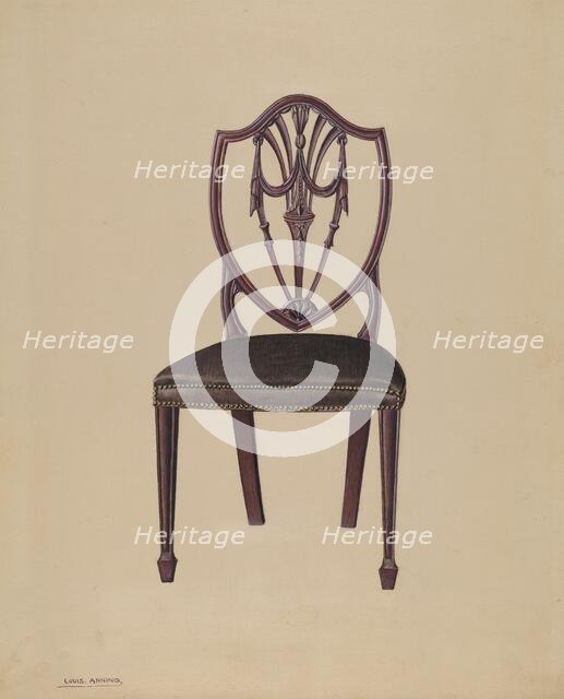 Side Chair, c. 1937. Creator: Louis Annino.