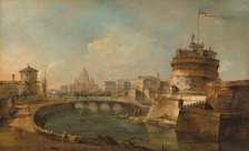 Fanciful View of the Castel Sant'Angelo, Rome, c. 1785. Creator: Francesco Guardi.