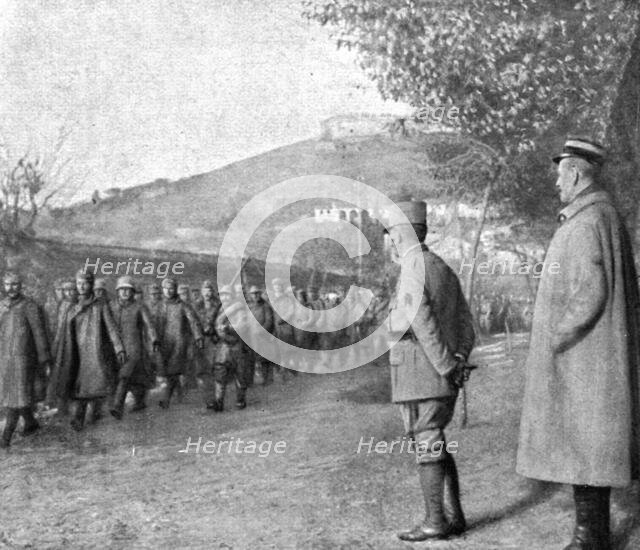 French success on the Italian front; Parade of Austrian prisoners, 1917. Creator: Unknown.