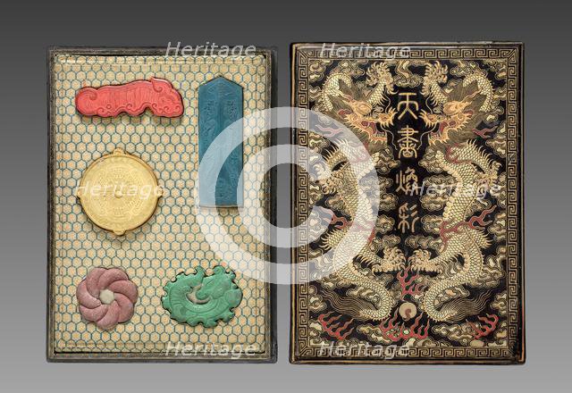 Box with Ink Cakes, 1795-1820. Creator: Unknown.