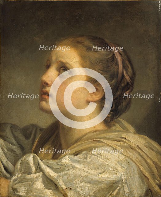 Tête de jeune femme, c1775. Creator: Jean-Baptiste Greuze.