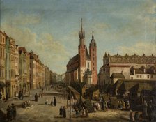 Main Market Square in Krakow with a View towards Mikolajska Street, c1858. Creator: Ludwik Krafft.