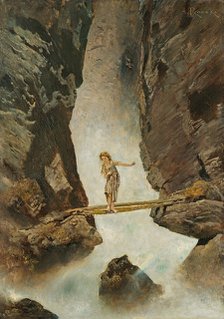 Girl Crossing a Mountain Torrent, 1880-1882.