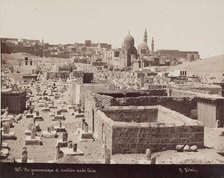 Panoramic View of the Arab Cemetery, Cairo, 19th century. Creator: Pascal Sébah.