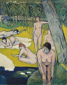 Bathers with Water Lilies (Baigneuses aux nénuphars), c1889. Creator: Bernard, Émile (1868-1941).