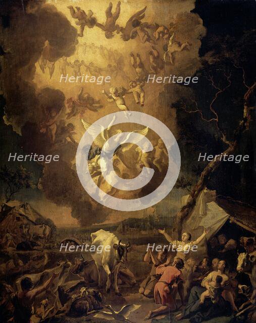 The Annunciation to the Shepherds, 1663. Creator: Abraham Hondius.
