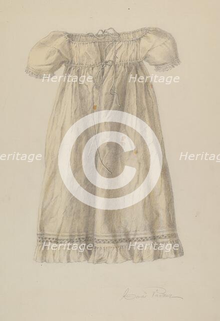 Baby Dress, c. 1940. Creator: Cora Parker.