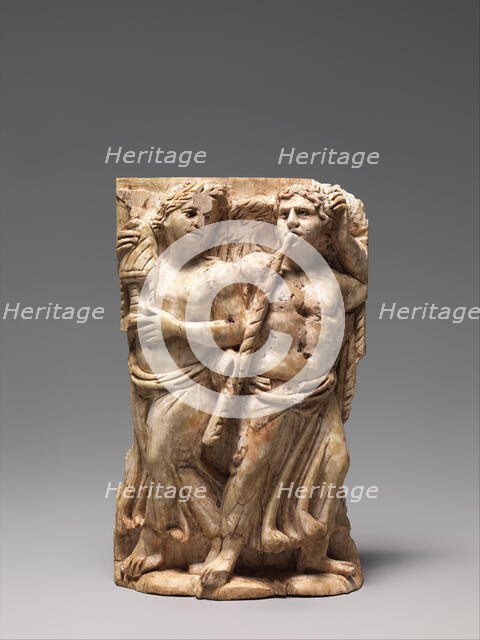 Bone Carving, Possibly of a Dionysiac Revel, Byzantine, 300-500. Creator: Unknown.