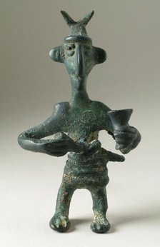 Figure of a Man with Horns, 1000-650 B.C.. Creator: Unknown.