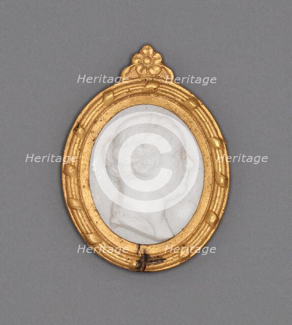 Cameo with Head of a Woman, Burslem, Late 18th century. Creator: Wedgwood.