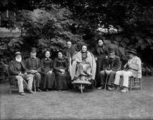 Group portrait at West Ilsley, Berkshire, c1860-c1922. Artist: Henry Taunt