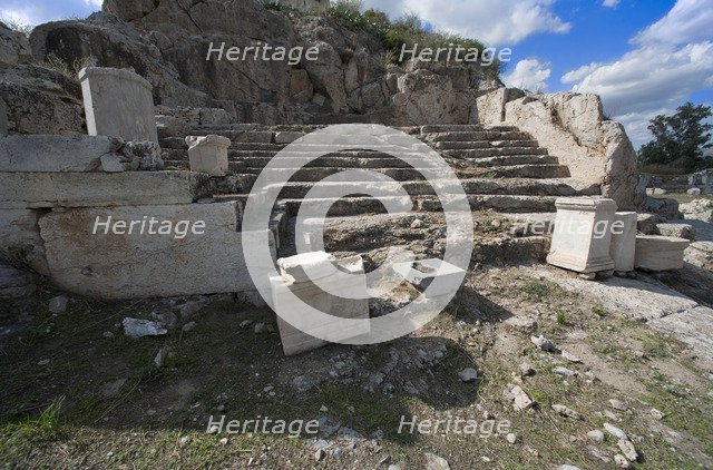 An exedra in Eleusis, Greece. Artist: Samuel Magal