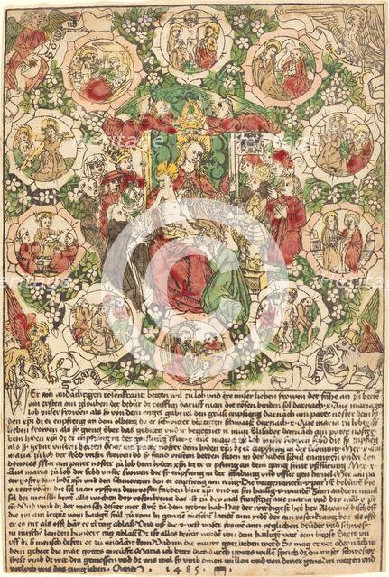 Madonna with the Rosary, 1485. Creator: Unknown.