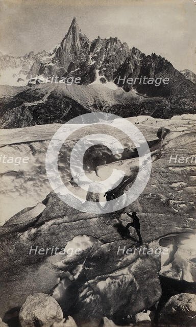 Chamonix, Mer de Glace d'Aiguille du Dru, c.1860s. Creator: Francis Frith.