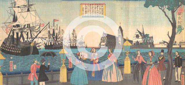 England (Igirisukoku), 2nd month, 1865. Creator: Utagawa Yoshitora.