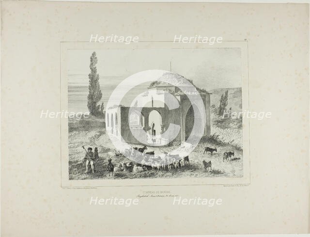 Mariah Tomb, Bachtcheh-Seraï, Crimea, August 21, 1837, 1838. Creator: Auguste Raffet.