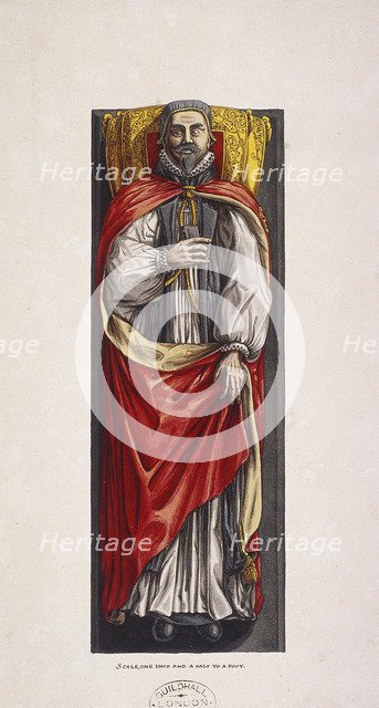 Tomb of Bishop Andrews, St Saviour, Southwark, London, c1764. Artist: Anon