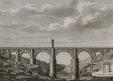 Alcántara Bridge, Extremadura, Spain, 1852.  Creator: Unknown.