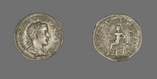 Denarius (Coin) Portraying Emperor Gordian III, 241-243. Creator: Unknown.