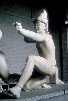 Archer from part of the West Pediment of the Temple of Aphaia, Aegina, Greece, c500-480 BC. Artist: Unknown