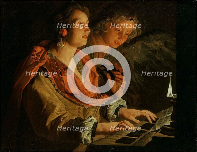 Saint Cecilia and the Angel.