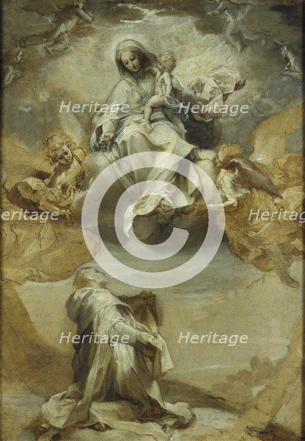 St Dominic de Guzman receiving the Rosary, c1588. Artist: Federico Barocci.