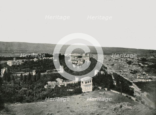 The city and the Alhambra, Granada, Spain, 1895.  Creator: W & S Ltd.