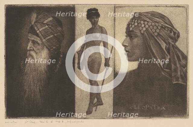 Salomon and Cleopatra, c. 1890. Creator: Henri-Charles Guerard.