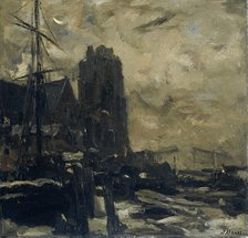 Dordrecht, evening, c.1870-c.1899.  Creator: Jacob Henricus Maris.