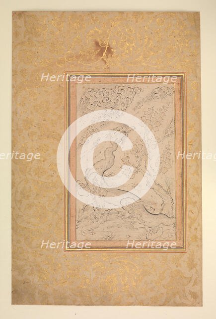 Dragon and Clouds, ca. 1600. Creator: Attributed to Sadiqi Beg.