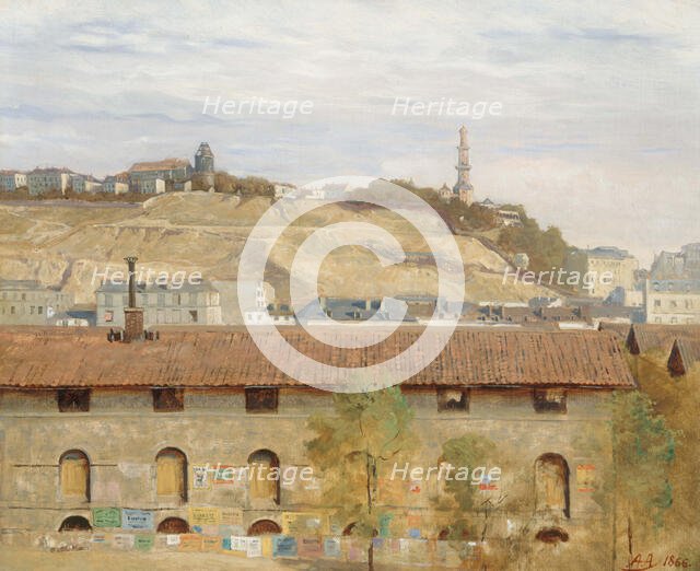 Montmartre hill in 1866, 1866. Creator: Alfred Auteroche.