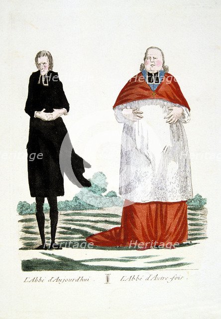 French Revolution 1789: anti-clericalism. Artist: Anon